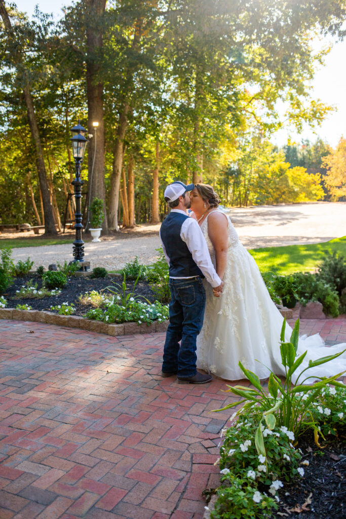 Bride and groom first look